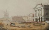 «Императорское воспитательное общество благородных девиц» было расположено в Смольном дворце под Петербургом.