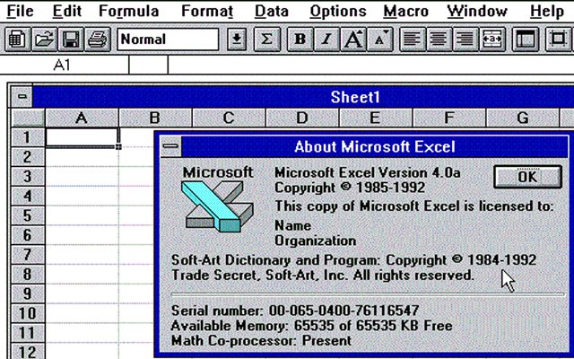 Excel 1 0 что это