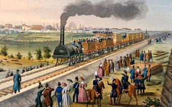 Первая железная дорога в России